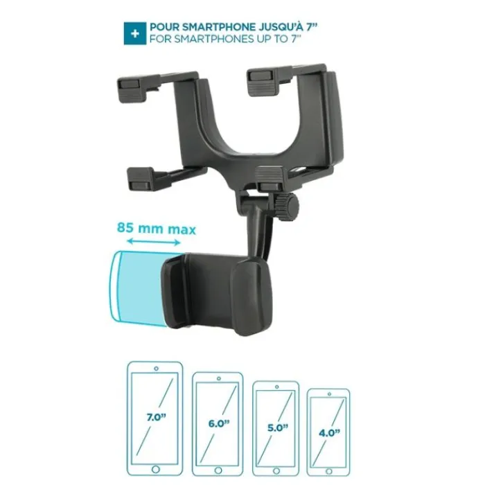 Hot SUPPORT UNIVERSEL POUR RETROVISEUR Support Smartphone