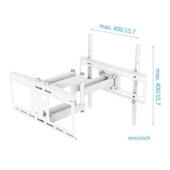 Outlet Support mural TV de 66 à 140 cm D2 déporté blanc Support Mural Tv