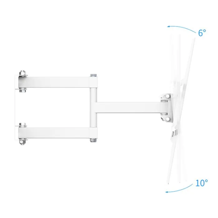Outlet Support mural TV de 66 à 140 cm D2 déporté blanc Support Mural Tv