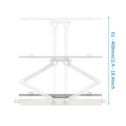 Outlet Support mural TV de 66 à 140 cm D2 déporté blanc Support Mural Tv