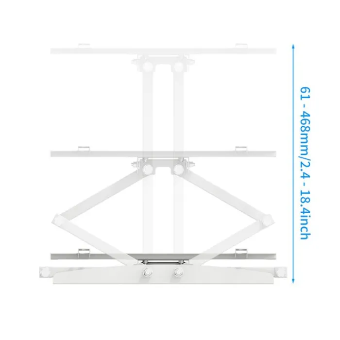 Outlet Support mural TV de 66 à 140 cm D2 déporté blanc Support Mural Tv