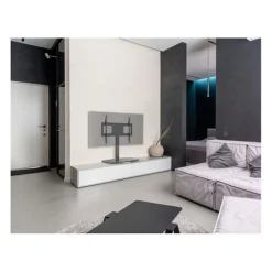 New Support pied TV de 81 à 165 cm MDF noir Support Mural Tv