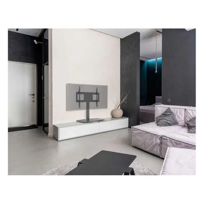 New Support pied TV de 81 à 165 cm MDF noir Support Mural Tv