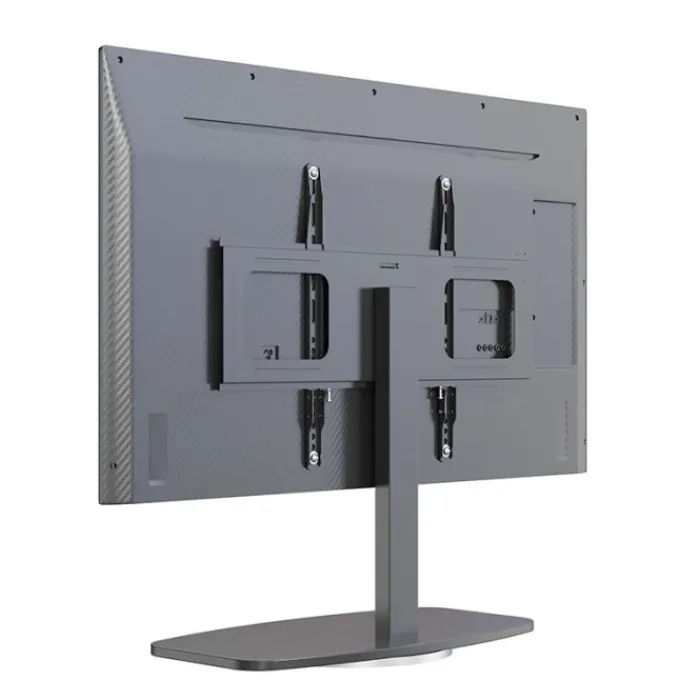 New Support pied TV de 81 à 165 cm MDF noir Support Mural Tv