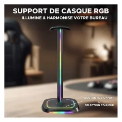 Best Support KULT STAND NEON Casque Gamer|Casque Pc, Micro Pc
