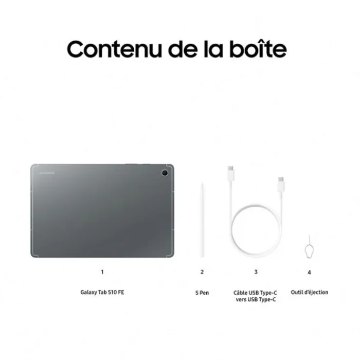 Tablette 10,"' Galaxy Tab S10FE 128Go Anthracite + S pen Tablette
