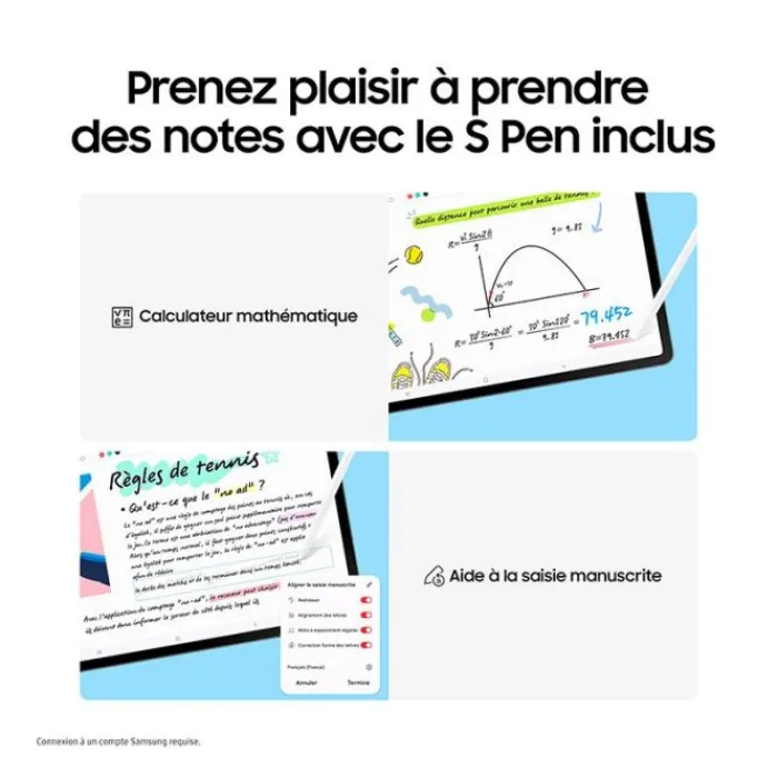 Tablette 10,"' Galaxy Tab S10FE 128Go Anthracite + S pen Tablette
