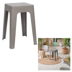 Online Tabouret monobloc empilable gris Mobilier, Décoration