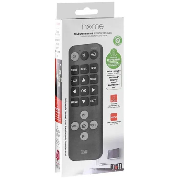 New Télécommande universelle senior pour 1 appareil Télécommande Universelle