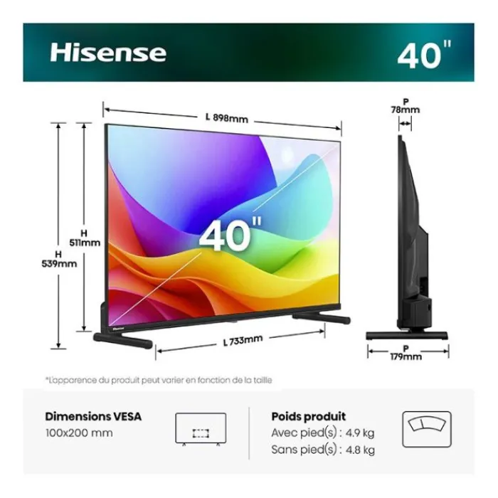 Outlet TV QLED 40" 40A5S Tv < 108 Cm