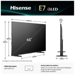 Sale TV QLED 65" 65E7Q Tv De 147 À 178 Cm