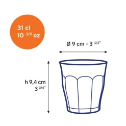 6 verres Picardie vermeil 31cl Vaisselle, Linge De Table