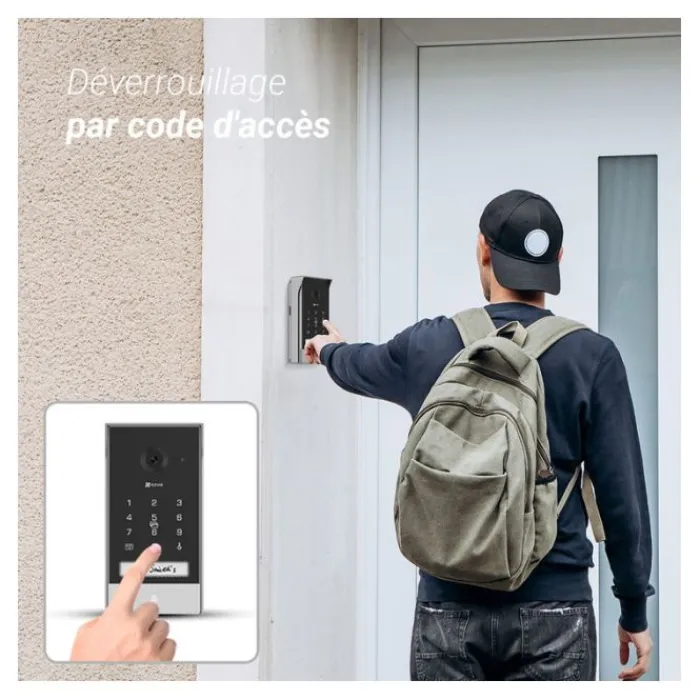 Hot Visiophone connecté EP7 2K avec panneau solaire Sonnette Et Visiophone