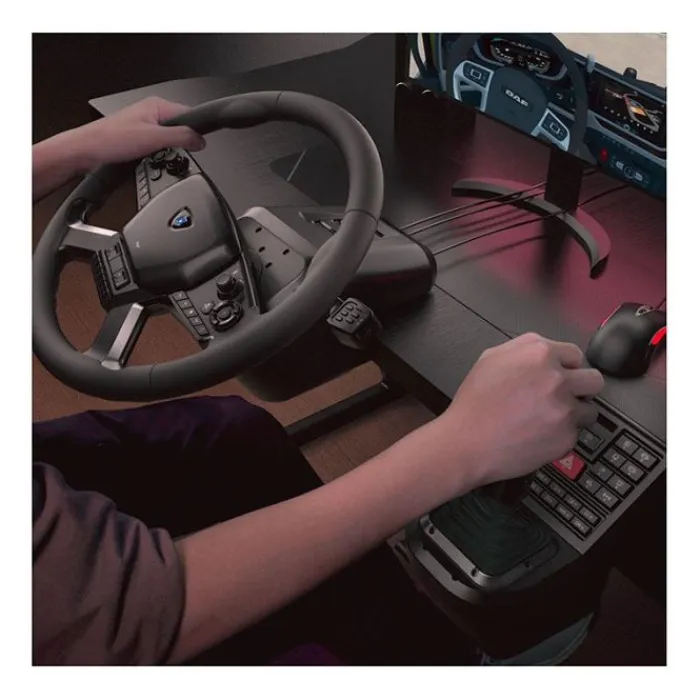 Sale Volant Force Feedback Truck Control Simulation|Manette, Casque, Protection Console